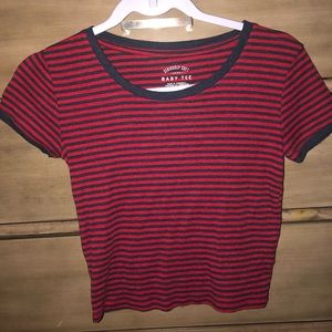 Striped T-shirt cropped